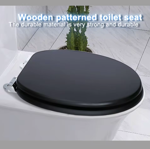 Toiletbril met Soft-Close en Quick Release – MDF Toiletdeksel met Decoratief Motief