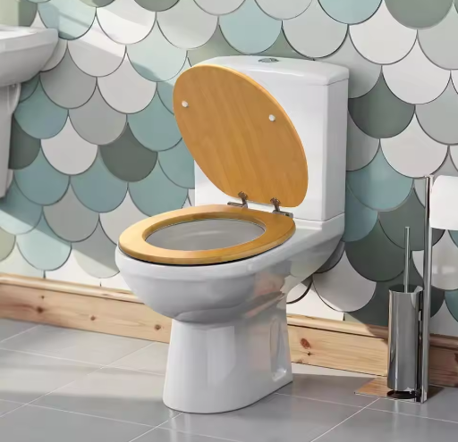 Toiletbril met Soft-Close – MDF WC-Zitting met Snelsluiting en Universele Pasvorm