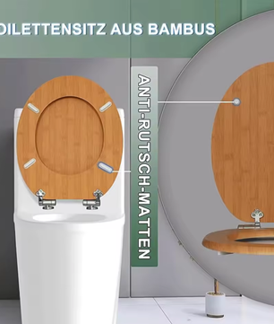 Toiletbril met Soft-Close – MDF WC-Zitting met Snelsluiting en Universele Pasvorm