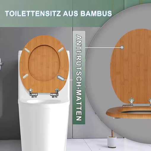Toiletbril met Soft-Close – MDF WC-Zitting met Snelsluiting en Universele Pasvorm