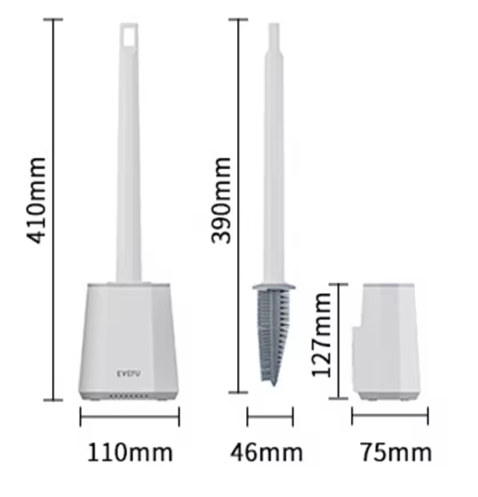 Ruitvormige Muurhangende Toiletborstelhouder – Moderne Reinigingsborstel voor Badkamer