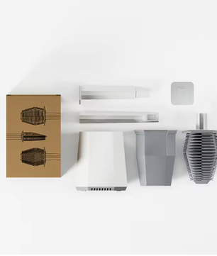 Ruitvormige Muurhangende Toiletborstelhouder – Moderne Reinigingsborstel voor Badkamer