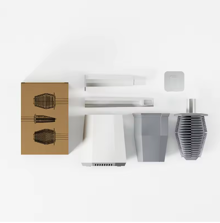 Ruitvormige Muurhangende Toiletborstelhouder – Moderne Reinigingsborstel voor Badkamer