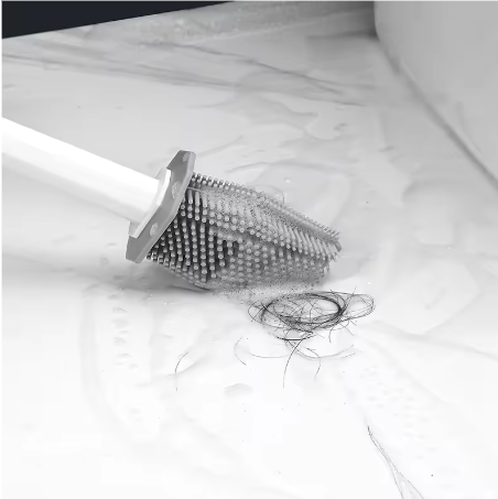 Ruitvormige Muurhangende Toiletborstelhouder – Moderne Reinigingsborstel voor Badkamer