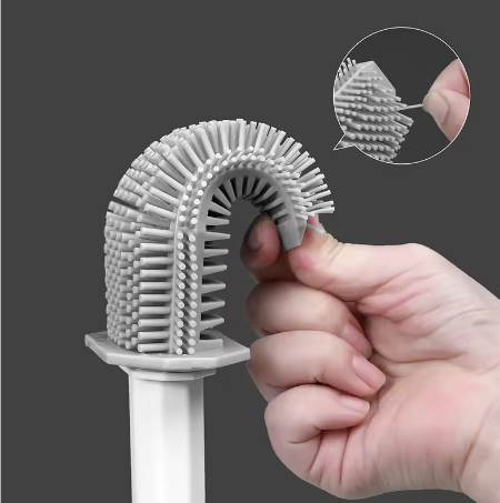 Ruitvormige Muurhangende Toiletborstelhouder – Moderne Reinigingsborstel voor Badkamer