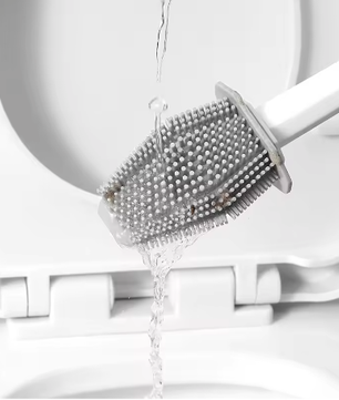 Ruitvormige Muurhangende Toiletborstelhouder – Moderne Reinigingsborstel voor Badkamer