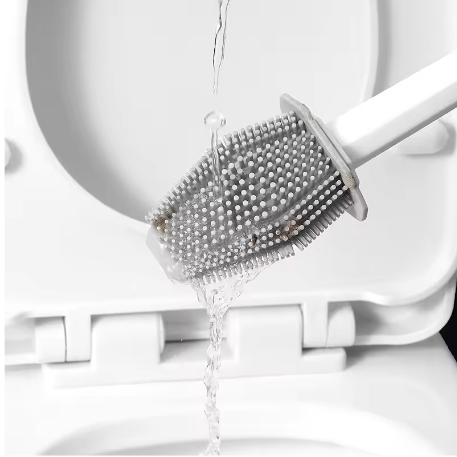 Ruitvormige Muurhangende Toiletborstelhouder – Moderne Reinigingsborstel voor Badkamer