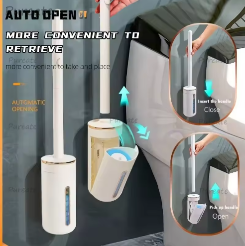 Wegwerp Toiletborstel Wandgemonteerd – Vervangbare Kop voor WC Reiniging