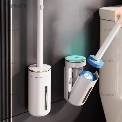 Wegwerp Toiletborstel Wandgemonteerd – Vervangbare Kop voor WC Reiniging