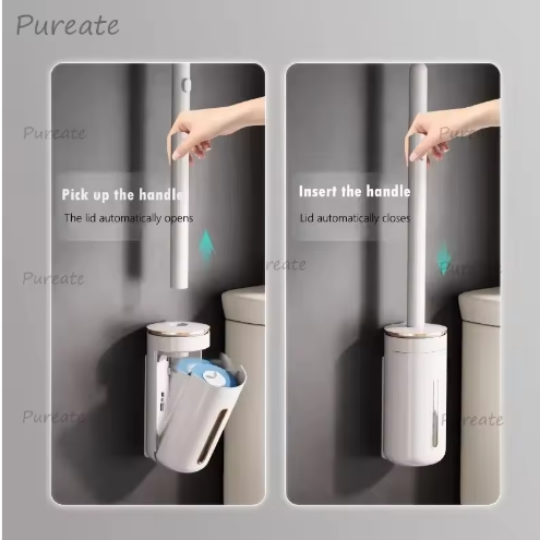 Wegwerp Toiletborstel Wandgemonteerd – Vervangbare Kop voor WC Reiniging