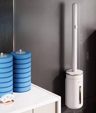Wegwerp Toiletborstel Wandgemonteerd – Vervangbare Kop voor WC Reiniging