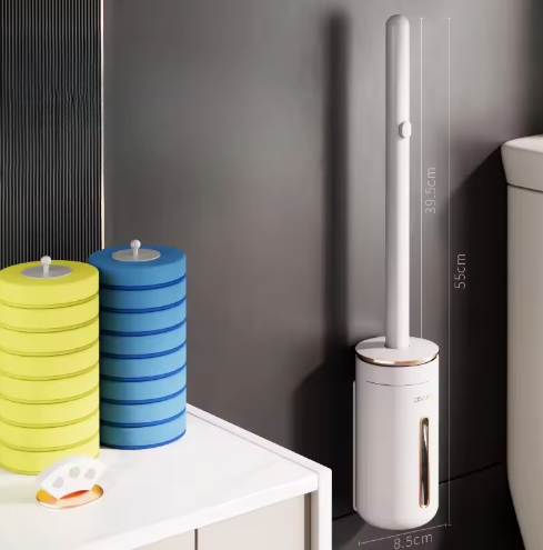 Wegwerp Toiletborstel Wandgemonteerd – Vervangbare Kop voor WC Reiniging