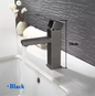 Mat Zwarte Wastafelkraan – Enkele Handgreep, Warm en Koud, Badrandmontage
