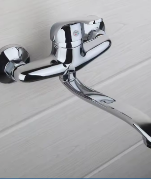 Massief Messing Wastafelkraan Chroom – Warm en Koud, Enkele Hendel