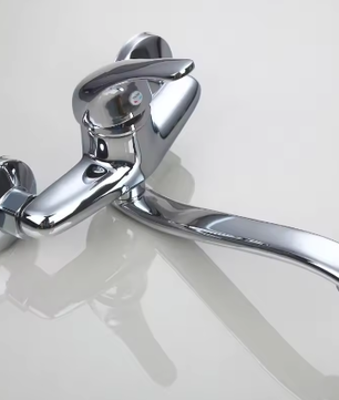 Massief Messing Wastafelkraan Chroom – Warm en Koud, Enkele Hendel