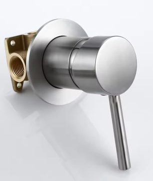 2-Gats Wand Badkamerkraan – Messing Mengkraan Warm en Koud Water, Ronde Uitloop