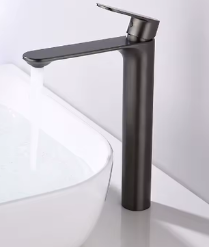 Hoge Wastafelmengkraan Badkamer – Messing Kraan met Enkele Hendel, Warm en Koud Water