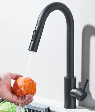 Uittrekbare Aanrechtkraan – 2 Functies, Mengkraan Warm en Koud, Enkele Hendel