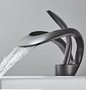 Waterval Wastafelkraan Messing – Mengkraan Warm en Koud Water, Modern Design