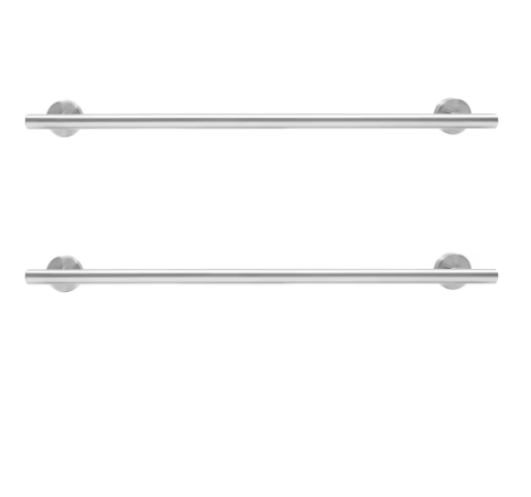 Set van 2 Wandgemonteerde Handdoekhouders – Metalen Handdoekrails 60 cm, Modern en Strak