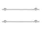 Set van 2 Wandgemonteerde Handdoekhouders – Metalen Handdoekrails 60 cm, Modern en Strak