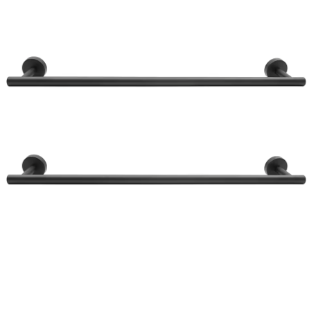 Set van 2 Wandgemonteerde Handdoekhouders – Metalen Handdoekrails 60 cm, Modern en Strak