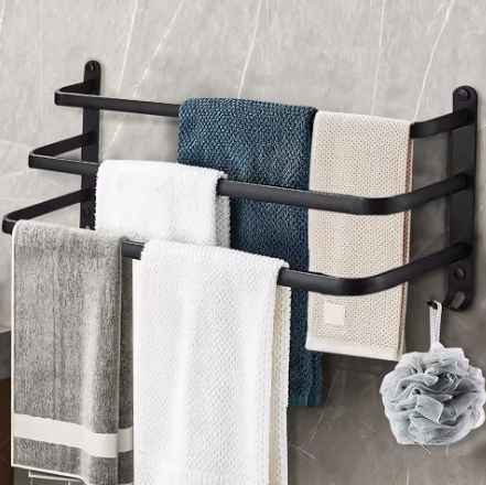 Handdoekstang 50 cm Zonder Boren – Badkamer Handdoekenrek Wandmontage