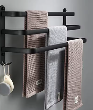 Handdoekstang 50 cm Zonder Boren – Badkamer Handdoekenrek Wandmontage