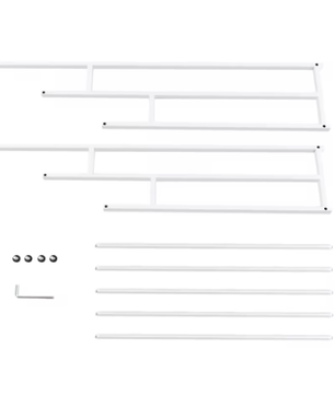 Wit Vrijstaand Handdoekenrek met 3 Niveaus – Afneembaar en Verticaal Ontwerp