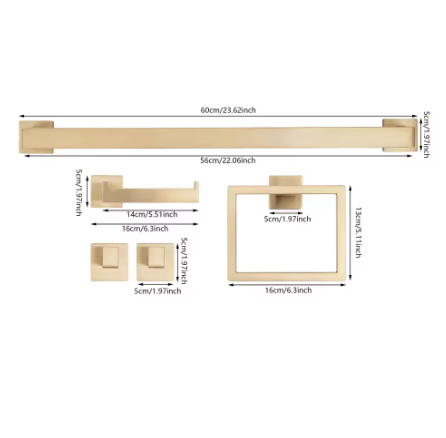 Roestvrijstalen Badkamerhanddoekset – Wandorganizer met 2 Haken