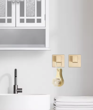 Roestvrijstalen Badkamerhanddoekset – Wandorganizer met 2 Haken