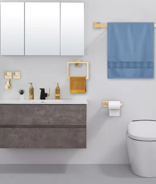 Roestvrijstalen Badkamerhanddoekset – Wandorganizer met 2 Haken