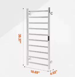 Elektrisch Handdoekverwarmer Rek – Wandmontage, 5 Temperatuurstanden