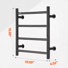 Elektrisch Handdoekverwarmer Rek – Wandmontage, 5 Temperatuurstanden