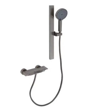 Handdoucheset met Houder en Opbergplatform – Aluminium Wandgemonteerd, Modern Design