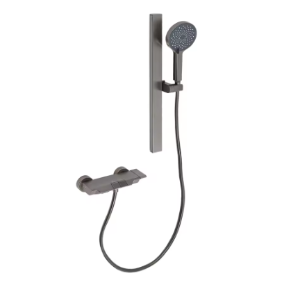 Handdoucheset met Houder en Opbergplatform – Aluminium Wandgemonteerd, Modern Design