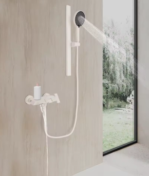 Handdoucheset met Houder en Opbergplatform – Aluminium Wandgemonteerd, Modern Design