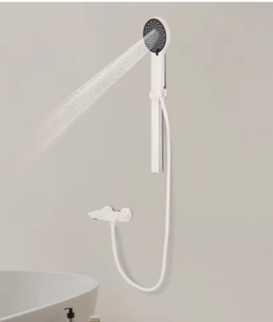 Handdoucheset met Houder en Opbergplatform – Aluminium Wandgemonteerd, Modern Design