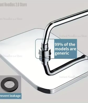 Grote Regendouchekop 30 cm – Hogedruk Topdouche 360° Draaibaar en Waterbesparend