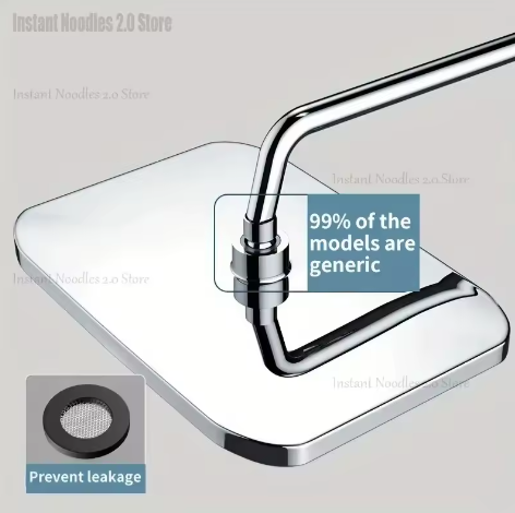 Grote Regendouchekop 30 cm – Hogedruk Topdouche 360° Draaibaar en Waterbesparend