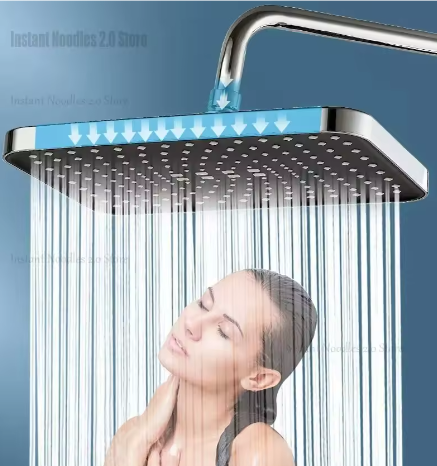 Grote Regendouchekop 30 cm – Hogedruk Topdouche 360° Draaibaar en Waterbesparend