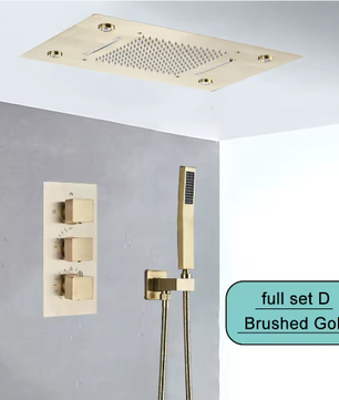 Ingebouwde LED Regendoucheset met Afstandsbediening – Watervaldouche en Verborgen Mengkraan