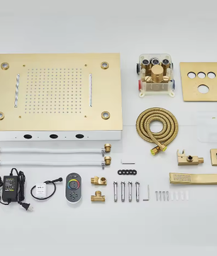 Ingebouwde LED Regendoucheset met Afstandsbediening – Watervaldouche en Verborgen Mengkraan