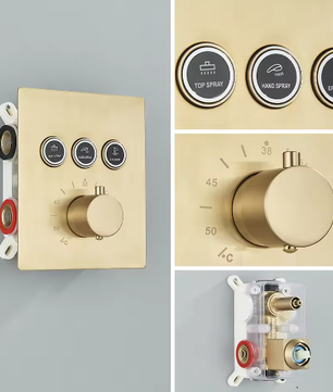 Ingebouwde LED Regendoucheset met Afstandsbediening – Watervaldouche en Verborgen Mengkraan