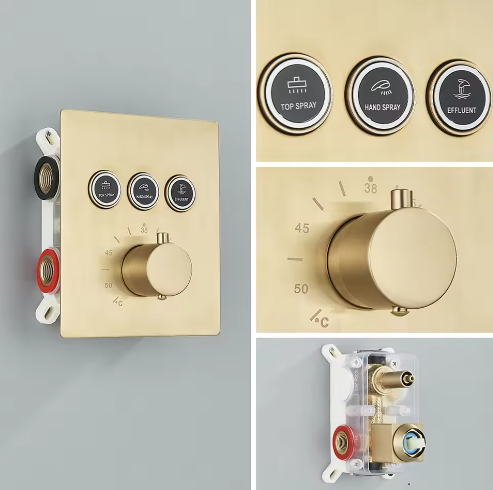 Ingebouwde LED Regendoucheset met Afstandsbediening – Watervaldouche en Verborgen Mengkraan