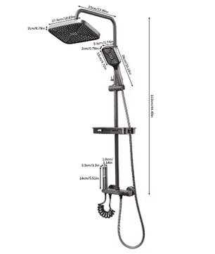 Douchekop met 3 Standen – Waterbesparend, Stopknop en Regendouche Effect