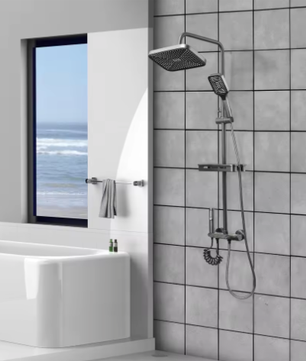 Douchekop met 3 Standen – Waterbesparend, Stopknop en Regendouche Effect