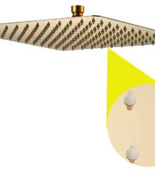 Ultradunne Regendouchekop 40,6 cm – RVS, Grote Waterstroom