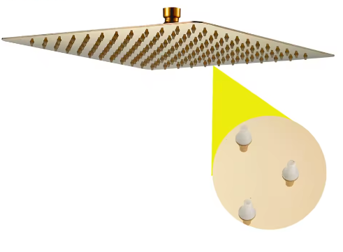 Ultradunne Regendouchekop 40,6 cm – RVS, Grote Waterstroom