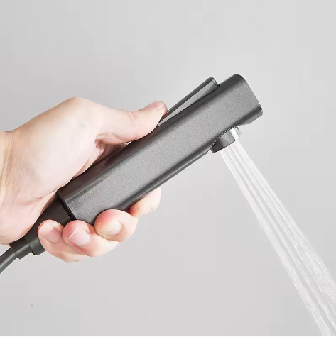 Zwarte Digitale Doucheset met Display – Regendouche, Handdouche en Bidet